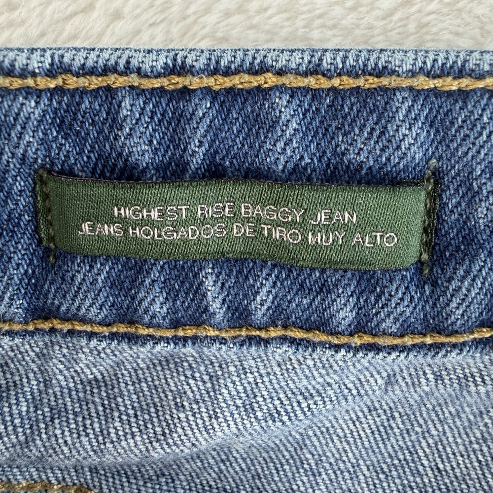 WILD FABLE Plus 18 34 Baggy Blue Jeans Wavy Highest Rise Pants Grunge Boho Punk - Picture 9 of 16